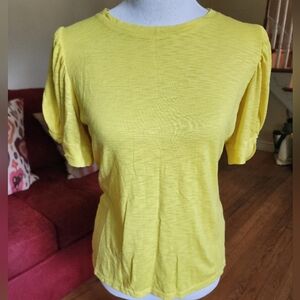 INC International Concepts Yellow Short Sleeve Top